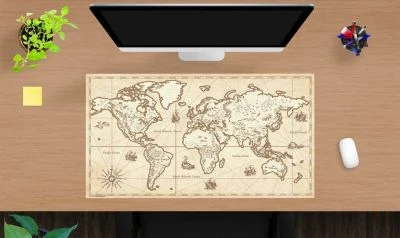 Coveryourdesk Schreibtischunterlage Schreibtischunterlage Schreibunterlage Aus Premium Vinyl - Für Kinder Und Erwachsene - Weltkarte Retro - 70 X 40 Cm 4 Coveryourdesk Schreibtischunterlage Schreibtischunterlage Schreibunterlage Aus Premium Vinyl - Für Kinder Und Erwachsene - Weltkarte Retro - 70 X 40 Cm – Bild 2
