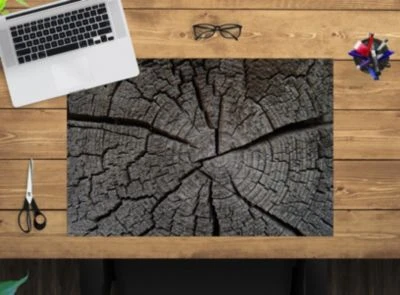 Coveryourdesk Schreibtischunterlage Schreibtischunterlage Schreibunterlage Aus Premium Vinyl - Baumstumpf Holztextur - 60 X 40 Cm 4 Coveryourdesk Schreibtischunterlage Schreibtischunterlage Schreibunterlage Aus Premium Vinyl - Baumstumpf Holztextur - 60 X 40 Cm – Bild 2