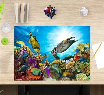 Coveryourdesk Schreibtischunterlage Schreibtischunterlage Schreibunterlage Aus Premium Vinyl - Für Kinder - Unterwasserwelt - 60 X 40 Cm 4 Coveryourdesk Schreibtischunterlage Schreibtischunterlage Schreibunterlage Aus Premium Vinyl - Für Kinder - Unterwasserwelt - 60 X 40 Cm – Bild 2