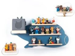 BOARTI Kollektion Flugzeug Wolken, Blau-weiß