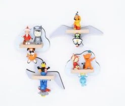 BOARTI Ergänzungsset Vögel-Wolken Small, Grau-hellblau