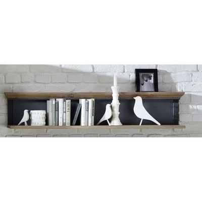 LOMADO® Dekoratives Wandboard JÜLICH-36 Im Landhaus-Stil Graphit Und Artisan Eiche Nb. B/H/T: 142/29/20 Cm 3 LOMADO® Dekoratives Wandboard JÜLICH-36 Im Landhaus-Stil Graphit Und Artisan Eiche Nb. B/H/T: 142/29/20 Cm