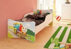 Best For Kids Kinderbett Mit Matratze Und Rausfallschutz Lokomotive