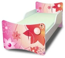 Best For Kids Kinderbett Mit Matratze Und Rausfallschutz Blumen