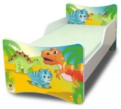 Best For Kids Kinderbett Mit Matratze Und Rausfallschutz Dinosaurier