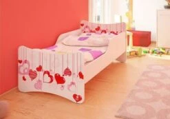 Best For Kids Kinderbett Mit Matratze Und Rausfallschutz Herzen