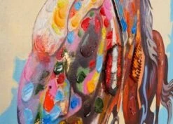 HWC Mendler 3D Ölgemälde Pferd, XL, Handgemalt 100x90cm -Mytoys Home Store 21383275 04