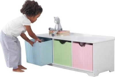 KidKraft Nantucket Storage Bench - Pastel 4 KidKraft Nantucket Storage Bench - Pastel – Bild 2