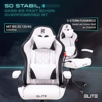 ELITE Gaming Stuhl PULSE - Ergonomischer Kinder Luxus Gaming Stuhl - 4D Armlehnen - Bürostuhl Bis 120 Kg 6 ELITE Gaming Stuhl PULSE - Ergonomischer Kinder Luxus Gaming Stuhl - 4D Armlehnen - Bürostuhl Bis 120 Kg – Bild 4