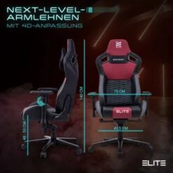 ELITE Gaming Stuhl MERCENARY - Ergonomischer Luxus Gaming Stuhl - 4D Armlehnen - Bürostuhl Bis 150 Kg -Mytoys Home Store 21581865 06
