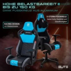 ELITE Gaming Stuhl MERCENARY - Ergonomischer Luxus Gaming Stuhl - 4D Armlehnen - Bürostuhl Bis 150 Kg -Mytoys Home Store 21581866 04