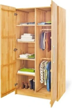 Pinolino Kleiderschrank NATURA, 2-türig, FSC®-zertifizierte Buche Vollmassiv, Geölt -Mytoys Home Store 2169912 02