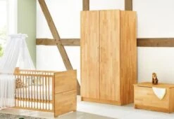 Pinolino Kleiderschrank NATURA, 2-türig, FSC®-zertifizierte Buche Vollmassiv, Geölt -Mytoys Home Store 2169912 04