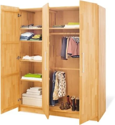 Pinolino Kleiderschrank NATURA, 3-türig, FSC®-zertifizierte Buche Vollmassiv, Geölt 4 Pinolino Kleiderschrank NATURA, 3-türig, FSC®-zertifizierte Buche Vollmassiv, Geölt – Bild 2