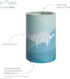 Elobra Tischleuchte "Dinopoly" LED, Blau -Mytoys Home Store 21831872 04