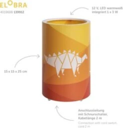 Elobra Tischleuchte "Dinopoly" LED, Orange -Mytoys Home Store 21831873 03