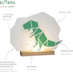 Elobra Tischleuchte Stecksystem "Dinopoly" LED, Grün -Mytoys Home Store 21831875 03