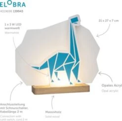 Elobra Tischleuchte Stecksystem "Dinopoly" LED, Blau -Mytoys Home Store 21831876 03