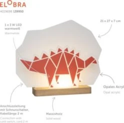 Elobra Tischleuchte Stecksystem "Dinopoly" LED, Rot -Mytoys Home Store 21831877 03