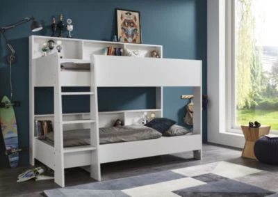 Relita Etagenbett SWAY 90 X 200 Cm Mit Bodenplatte, Spanplatte Dekor Weiß 4 Relita Etagenbett SWAY 90 X 200 Cm Mit Bodenplatte, Spanplatte Dekor Weiß – Bild 2