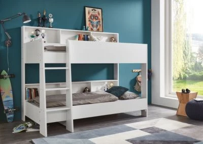 Relita Etagenbett SWAY 90 X 200 Cm Mit Bodenplatte, Spanplatte Dekor Weiß 5 Relita Etagenbett SWAY 90 X 200 Cm Mit Bodenplatte, Spanplatte Dekor Weiß – Bild 3