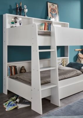 Relita Etagenbett SWAY 90 X 200 Cm Mit Bodenplatte, Spanplatte Dekor Weiß 6 Relita Etagenbett SWAY 90 X 200 Cm Mit Bodenplatte, Spanplatte Dekor Weiß – Bild 4