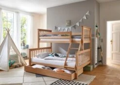 Relita Bett/Bettkasten KICK Buche Massiv, Natur