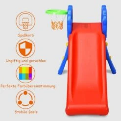 COSTWAY® Kinderrutsche Mit Basketballkorb -Mytoys Home Store 22566039 03