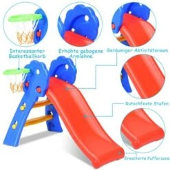 COSTWAY® Kinderrutsche Mit Basketballkorb -Mytoys Home Store 22566039 05