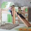 Relita Spielbett ELIYAS Mit Rutsche, Buche Massiv, Natur Lackiert, 90 X 200 Cm -Mytoys Home Store 2270078 01