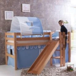 Relita Spielbett ELIYAS Mit Rutsche, Buche Massiv, Natur Lackiert, 90 X 200 Cm -Mytoys Home Store 2270078 03
