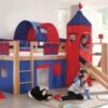 Relita Spielbett ALEX Mit Rutsche & Turm, Buche Massiv, Natur, 90 X 200 Cm -Mytoys Home Store 2270088 01