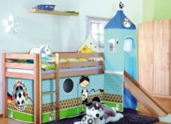 Relita Spielbett ALEX Mit Rutsche & Turm, Buche Massiv, Natur, 90 X 200 Cm -Mytoys Home Store 2270088 04