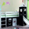 Relita Spielbett ALEX Mit Rutsche & Turm, Buche Massiv, Weiß, 90 X 200 Cm 2 Relita Spielbett ALEX Mit Rutsche & Turm, Buche Massiv, Weiß, 90 X 200 Cm -Mytoys Home Store 2270089 01