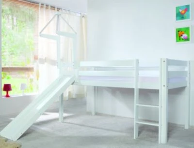 Relita Spielbett ALEX Mit Rutsche & Turm, Buche Massiv, Weiß, 90 X 200 Cm 4 Relita Spielbett ALEX Mit Rutsche & Turm, Buche Massiv, Weiß, 90 X 200 Cm – Bild 2