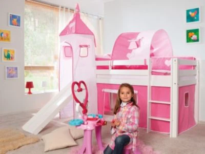 Relita Spielbett ALEX Mit Rutsche & Turm, Buche Massiv, Weiß, 90 X 200 Cm 5 Relita Spielbett ALEX Mit Rutsche & Turm, Buche Massiv, Weiß, 90 X 200 Cm – Bild 3