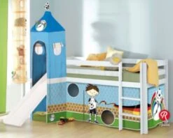 Relita Spielbett ALEX Mit Rutsche & Turm, Buche Massiv, Weiß, 90 X 200 Cm 13 Relita Spielbett ALEX Mit Rutsche & Turm, Buche Massiv, Weiß, 90 X 200 Cm -Mytoys Home Store 2270089 06