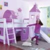 Relita Spielbett KIM Mit Rutsche / Turm, Buche Massiv, Weiß, 90 X 200 Cm -Mytoys Home Store 2292043 01
