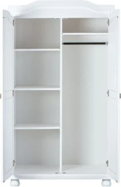 Inter Link Kleiderschrank Hedda, 2-türig, Kiefer Massiv Weiß -Mytoys Home Store 23019800 05