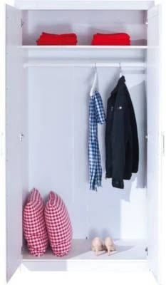 Inter Link Kleiderschrank Hakon, 2-türig, Kiefer Massiv Weiß 4 Inter Link Kleiderschrank Hakon, 2-türig, Kiefer Massiv Weiß – Bild 2