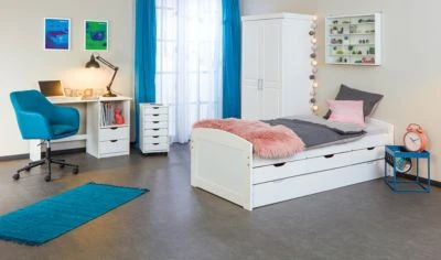 Inter Link Kleiderschrank Hakon, 2-türig, Kiefer Massiv Weiß 5 Inter Link Kleiderschrank Hakon, 2-türig, Kiefer Massiv Weiß – Bild 3