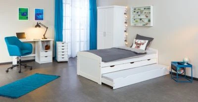 Inter Link Kleiderschrank Hakon, 2-türig, Kiefer Massiv Weiß 6 Inter Link Kleiderschrank Hakon, 2-türig, Kiefer Massiv Weiß – Bild 4