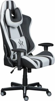 Inter Link Drehstuhl Gaming Zoro, Schwarz/weiß 5 Inter Link Drehstuhl Gaming Zoro, Schwarz/weiß – Bild 3