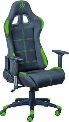 Inter Link Drehstuhl Gaming Green Mesh, Schwarz/grün