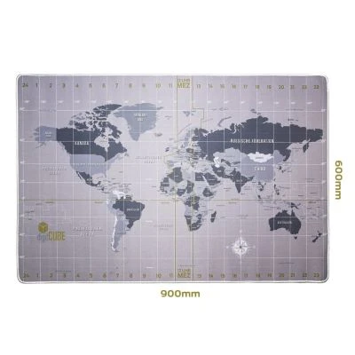 DigitCUBE Schreibtischunterlage 90x60cm - Tischunterlage Im Weltkarte Design Mit Deutschen Layout 4 DigitCUBE Schreibtischunterlage 90x60cm - Tischunterlage Im Weltkarte Design Mit Deutschen Layout – Bild 2
