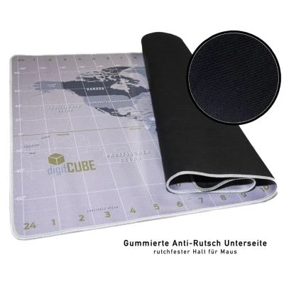 DigitCUBE Schreibtischunterlage 90x60cm - Tischunterlage Im Weltkarte Design Mit Deutschen Layout 7 DigitCUBE Schreibtischunterlage 90x60cm - Tischunterlage Im Weltkarte Design Mit Deutschen Layout – Bild 5