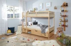 TICAA Etagenbett Finn Natur Mit 4er Funktionsschubkasten -Mytoys Home Store 23284184 04