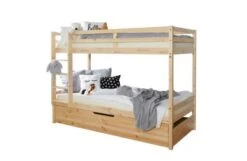 TICAA Etagenbett Finn Natur Mit Zusatzbett