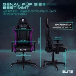 ELITE Gaming Stuhl DESTINY MG200 - Ergonomischer Racing Gaming Stuhl - Auch Als RGB -Mytoys Home Store 23597355 06