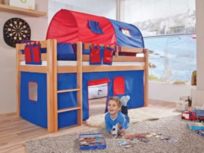 Relita 2er Tunnel Für Hoch-und Etagenbetten, 150 Cm, Rot/blau 4 Relita 2er Tunnel Für Hoch-und Etagenbetten, 150 Cm, Rot/blau – Bild 2